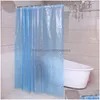 Rideaux de Douche Rideau 3D imperméable avec 12 Crochets de Bain Transparent pour la décoration de la Maison Accessoires de Salle de Bain 180X180Cm 180X200Cm Drop Dhbhw