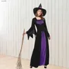 Tema kostym halloween häxa komma klänning kvinnor fancy come with collar hatt fyrkantig hals snörning gotisk maxi klänning smal fit festkläder231007