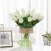 Faux blommor grönare 31st/lot tips konstgjorda blommor pu calla falsk verklig touch för bröllop dekoration hemfest gynnar dropp deli dhiro