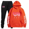 sportkläder män sätter hoodies byxor sportkläder juice wrld tryck fleece pullover joggers sweatpants höst vinter harajuku casual tracksui srso