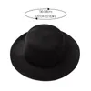 Cappelli a tesa larga Cappello stile Fedora da donna elegante a tesa larga Cappello stile Fedora in feltro marrone solido Combattimento primaverile e autunnale 231006