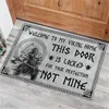 Mattor Viking Välkommen till mitt Viking -hem, kom ihåg House Doormat Non Slip Door Floor Mats Decor Porch Doormat 231006