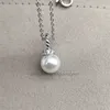 Collier plaqué argent pour femmes, bijoux classiques, cadeau de créateur, perle de luxe, or 18 carats, MJ5A