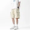 Herr shorts mode sommarlast utomhus svart rak casual multi-pocket strand korta byxor man