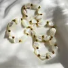 Cluster Ringe Weiße Muschel Blatt Blume Herz Ring Handgemachter Schmuck Edelstahl Mode Frauen Aussage für Hochzeit Party Großhandel