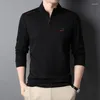 Herrtröjor 2024 Spring Fall Fashion Brand Polo Shirt Designer Men English Style Striped Casual Long Sleeve High End Tops Clothes