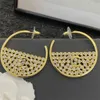 Designer boucle d'oreille charme Stud lettre C femmes cerceau boucle d'oreille bijoux de fête or Ohrringe femme cadeau CCity gland longue chaîne Orecchini 34