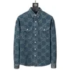 2024 Hommes Designer Manteau Denim Veste Double Lettre Corps entier Jacquard à manches longues Femmes Bleu Rouge Vert M-3XL