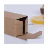 Cadeau cadeau 100pcs blanc noir kraft papier tube carton boîtes huile essentielle bouteille emballage boîte vide cosmétique stockage 230613 goutte de dhuf1