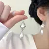 Kolczyki Dangle 10 pary / działka hurtowa biżuteria metalowa imitacja księżyca imitacja Pearl dla kobiet