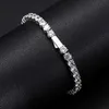 Nouveauté femmes bijoux Vvs Moissanite diamant grappe Tennis Bracelet glacé laboratoire cultivé diamant Tennis Bracelet293W