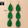 Dangle Earrings Huatang Trendy Green Flash Star Drop Long for Women Elegant Geometry Water Shape Earring Party Jewelry 21049