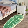 Carpets Modern Leaf Pattern Mat Bathroom Waterproof Mat Microfiber Bath Mat Leaf Green Tropical Plants Home Door Non Slip Foot Mat 231007