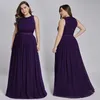 Vestidos plus size femininos grenadine maxi vestidos jantar festa azul marinho vermelho roxo rosa sem mangas rendas vestidos de noite Bride238L