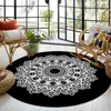 Carpets Ethnic style carpet circular mandala carpet mat household hanging basket rocking chair living room coffee table mat 231006