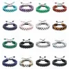 Pulsera de amistad tejida de 8MM para mujer, caja de regalo, brazalete de cristal con gema Chackra ajustable para hombre, joyería de cuerda negra 223u