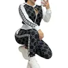 Frauen Tracksuits Designer News Luxusmarke Casual Sports -Anzug 2 Stück Set Designer GGY71381 0KN3