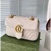 Sac de designer Marmont pour femmes Sac à main de luxe Sacs à bandoulière en cuir blanc Cosmétique Messenger Shopping Épaule Chaîne dorée Sac à main Boîte à main de haute qualité