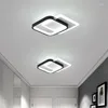 Ceiling Lights Modern Corridor Aisle LED Black White Lamps For Living Room Restaurant Lighting Lampara De Techo Hallway Gallery