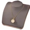 Cel1ne Triomph Round Necklace New In Luxury Fine Jewelry Chain Necklace for Womens Pendant K Gold Heart Designer Fashion