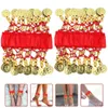 Anklets 2 Pcs Anklet Coin Women Foot Jewelry Chain Outfit Bracelets Super Loud