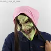 Party Masks Scary Old Witch Mask Latex with Hair Halloween Fancy Dress Grimace Party Costume Cosplay Masks Props Adult One size Q231007