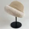 Breda breim hattar hink fluffig hatt kvinnor vinter varmt tjock kallt skyddande fiskare högkvalitativ plysch mode Panama 231007