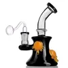 Black Hookah Heady Glass Bongs water bong Oil Rigs With Diffused fab egg perc Bubber Water Pipe with ashcatcher 14 mm joint