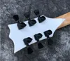 Custom shop James Hetfield Chitarra elettrica bianca come la neve, hardware nero