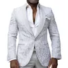 Men's Jacquard Wedding Suit British Style Men Business Party Tuxedos Blazer And Pants Male Slim Fit Clothing