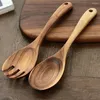 Spoons Cooking Accessories Dinner Kitchen Tools Cutlery Salad Serving Tableware Large Wooden Spoon Fork