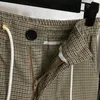 Women Cool Plaid Cargo Pants Elastic Waist Wide Leg Pants Fashion Designer Sweatpants Zipper Trousers