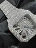 haute qualité moissanite 3 styles nouveau squelette VVS Moissanite montre glacée montre-bracelet passer diamants test ETA luxe saphir montres argent automatique