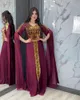 Ethnic Clothing 2023 Abaya Dress Autumn Muslim Fashion Long Sleeve V-neck Chiffon Green White Sequin Kaftan Abayas For Women