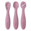 Copos Pratos Utensílios Colher de Silicone Garfo para Utensílios de Bebê Conjunto de Alimentação Comida Criança Aprenda a Comer Treinamento Garfo Macio Talheres Infantil 231006