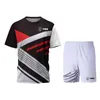 Tracksuits masculinos yudx homens luz ano linha conjunto ao ar livre camiseta esportes fitness moda tênis de mesa badminton treinamento de duas peças rápido seco