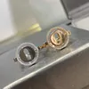 Moda 925 STERLING Silver Lucky Moving Halkalar Kadınlar için Kristal Aly Band dansı yan taşlar hareketli yüzük Fransız dating takı 227d