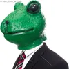 Party Masks Frog Mask Halloween Animal Full Head Latex Adult Kids Mask Fancy Dress Party Cosplay Frog Headgear Q231009