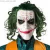 Party Masks Horror Joker Mask Cosplay Scary Creepy Clown Latex Helmet Halloween Carnival Dress Up Party Costume Props Q231007