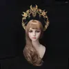 Parti Malzemeleri Cosplay Angel Goddess Crown Head Band Festival Saç Çember Noel Gösterileri Başlık Kostüm Prop