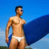 Men's Shorts Sexy Tight Low Waist Men Swimwear 2021 Gay Bikinis Half Pack Hip Swimsuits Thong Bathing Suits Swim Briefs251n