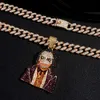 Pendant Necklaces Iced Out Bling Clown Necklace Women Men Punk Miami Cuban Link Chain Hiphop Choker Fashion Charm Jewelry