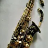 Sassofono contralto Yanagis di fascia alta sintonizzato in Mib A-991, corpo nero placcato in nichel, tasti dorati, strumento jazz artigianale giapponese, sax contralto con custodia