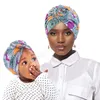 2 pièces/ensemble maman et moi chapeau Turban musulman motif de noeud africain imprimé tissu Bonnet filles nouveau-né Turban torsion noeud bandeau