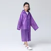 Mode enfants imperméable EVA imperméable épaissi manteau de pluie réutilisable Transparent veste de pluie clair enfants Tour costume de pluie 231007