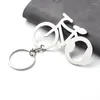 Keychains Creative Bicycle Keychain Bottle Opener Men's Gift Beer Wine Cap Remover Car Key Ring Wedding Party Kitchen Supplies Bar Tool