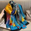 Bandanas Durag 180 90 cm classique foulard en soie femmes fondatrices bureau femmes grande mode imprimé plage bandeau rasage torsadé Bandana silencieux paréo 231007