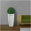 Decoratieve Bloemen Kransen 1Pc Grote Groene Kunstplant Bal Topiary Boom Buxus Party Thuis Outdoor Decor Planten Plastic Gras Dr Dhnei