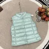 Kids Wit ganzendons vest Minimalistische effen kleur mouwloze Jas voor baby Maat 100-170 CM herfst kinderen Vest Oct05