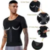 Cintura barriga shaper moda homens shapewear tops shapers masculino cinto camisa masculina barriga controle emagrecimento cintura trainer undershirt topos 231006